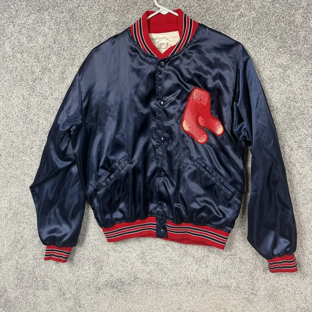 Vtg 80s Boston Red Sox MLB Baseball Bomber Jacket L Sports Gorpcore Streetwear